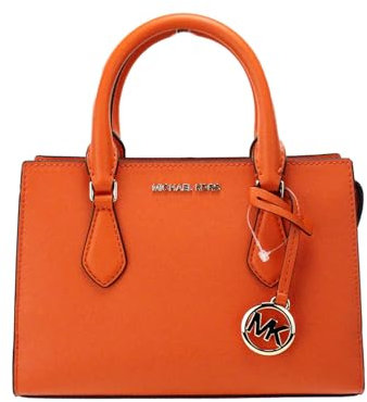 Michael Kors Sheila Umhängetasche aus veganem Leder, klein, ohne Leder, Mohnblume/Ausflug, einfarbig (Poppy/Getaway Solids)