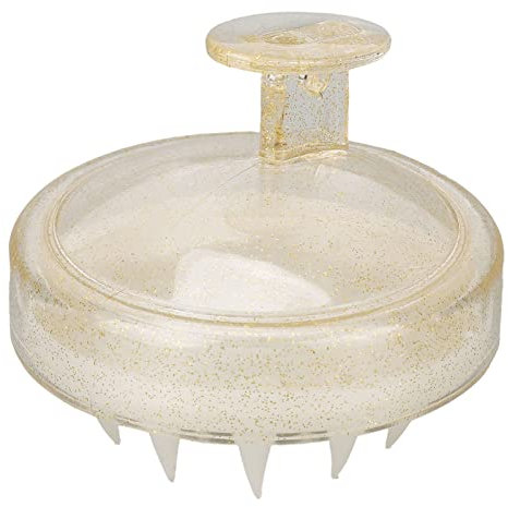 Kopfhautmassagegerät, Ergonomische Shampoo-Bürste für die Haarpflege von Männern und Frauen (Glitzergold)