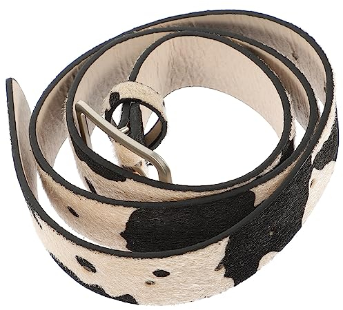 Kuhmuster GüRtel Damen, Verstellbarer Pu Leder GüRtel, 2.9cm Breit, 100cm Lang, Modischer Und Zeitloser Stil FüR Dekoration