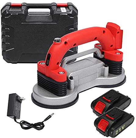 Fliesenlegermaschine mit doppeltem Saugnapf, automatisches elektrisches Nivelliergerät mit 21-V-Adsorption, maximal 200 kg, Fliesen 60–120 cm (Farbe: Zwei Lithiumbatterien) (Zwei Lithiumbatt