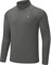 donhobo Herren Funktionsshirt Langarm T-Shirts Atmungsaktiv Sport Shirt Schnelltrocknend Sonnenschutz mit 1/4 Reißverschluss für Surf Laufen Angeln, Dunkelgrau, M