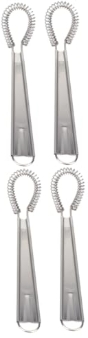HOMSFOU 4 Pcs Beaters for Hand Mixer Stainless Steel Whisk Stainless Steel Eggbeater Kitchen Hand Mixer Cream Stirrer Whisk Handheld Mixer Spring Manual