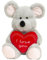 Geschenkestadl Maus mit Herz Aufschrift I Love You 30cm Kuscheltier Plüschtier