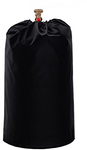 Housse de protection pour bouteille de gaz (8 kg), housse de protection, imperméable, résistante aux UV et aux intempéries (noir)
