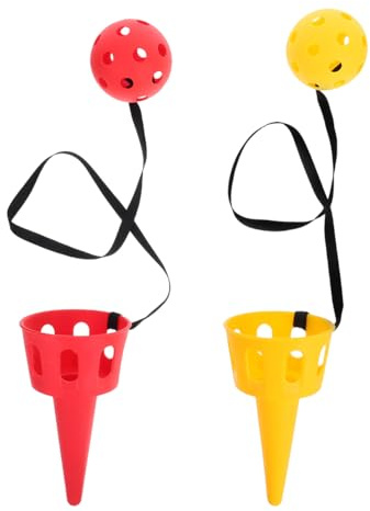 Amosfun 6 Sätze sportgeräte Sport geräte spielsachen für draußen Kid Toys Endless Fun Energisch Geschenk Schaufelball Ballfangspiel Spielzeug fang den Ball Löffel einstellen Eltern-Kind