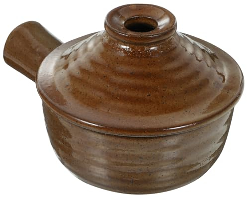 Amosfun 1 Cacerola De Cerámica Cacerola Con Tapa Mini Cazuela Utensilios De Cocina De Barro Olla De Fideos Cazuela Recipiente Para Microondas Olla De Caldo Plato De Cerámica De
