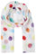 stylx Damen Schal mit Punkte Muster Print colorful, buntes Halstuch, gepunkter designer Damenschal für Frühling und Sommer BUNTE PUNKTE (weiß)