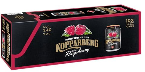 Kopparberg Cider, with Raspberry, 10 x 330ml