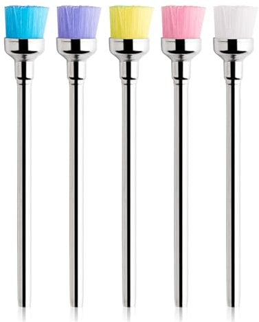 Acycoin2A 5PCS Nail Drill Bit Cleaning Brushes for Nail Electric Drilling Machine Cutter Dust Remover Nail Art Tool