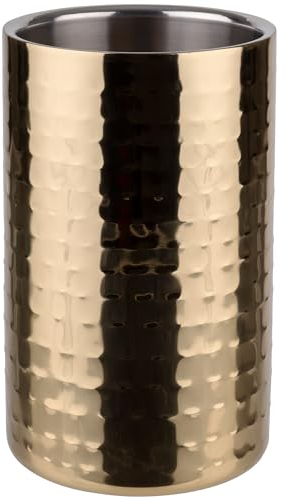 Buddy´s Bar - Enfriador de Vino/Champán de Acero Inoxidable, 12 x 20 cm, Doble Pared, Diámetro Interior 10 cm, para Botellas de 0,7 L - 1,5 L