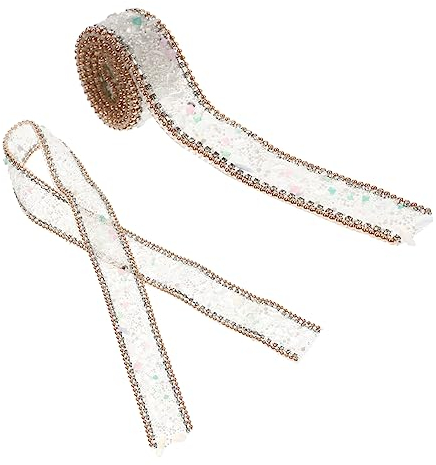 SEWOART Multifunktions-kies-strassband Dekorativer Kostümbesatz Zuschneidbarer Bastelbesatz Handgefertigt Für Kleiderbedarf Verschleißfest Austauschbar Für Diy-projekte