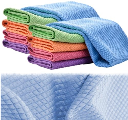Genérico Paño para Fregar Vidrio | Trapos para Fregar de Tela de Vidrio - Trapos de Limpieza sin Rayas, paño de Limpieza para el hogar, para Espejos, Coches, grifos, armarios y Tazas