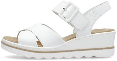 Rieker Women Sandals 67463, Ladies Strappy sandals (White, UK Footwear Size System, Adult, Women, Numeric, Medium, 5)