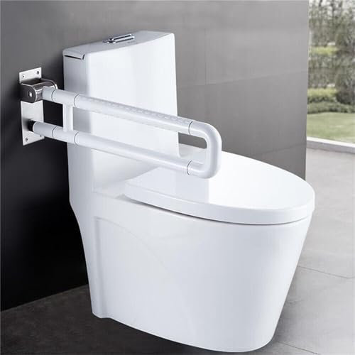 OUBUBY Aufstehhilfe Toilette, Edelstahl Badezimmer Haltegriff Klappbarer Griff Stehhilfe Wandmontierter Toilettenhaltegriff Maximale Belastung 500lbs Geeignet für Heimtoiletten, Bäder