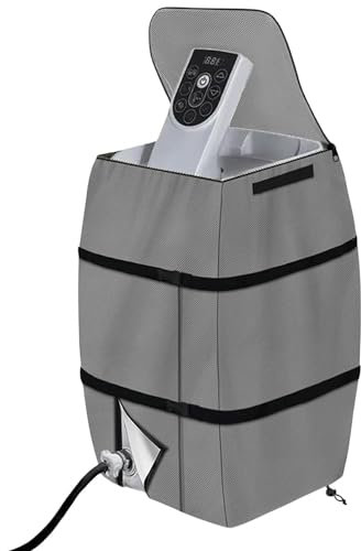 Hot Tub Spa Heater Pump Cover,Hot Tub Pump Cover,Water Heater Pump Covers,Lazy Spa Heater Cover,Hot Tub Accessories,Lazy Spa Accessories for Hot Tub,With Zipper,For Tub/Pool Outdoor Travel (Gray)