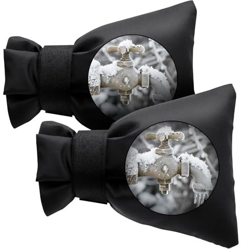LAPONO Tapas de Grifo Jardin, Cubierta Grifos Exterior Protección Invierno Funda Anticongelante Engrosado Impermeable Protectora Cubiertas para Lluvia Nieve Resistente A Las Heladas