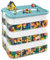 Dokeno Aufbewahrungsbox mit Deckel Kinder, 3 Stufen Bausteine Stapelboxen, Spielzeugkiste Kinderzimmer, Kinderstaubox, Trennbare Kunststoffbox Transparent, Sortierboxen Kleinteile, Craft Veranstalter