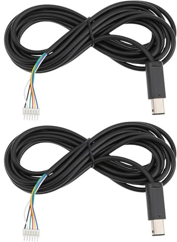 YINETTECH 2 Stück 10 Fuß 3 M Ersatz-Reparaturkabel für Spielkonsolen-Controller mit 6 Stiftleisten Kompatibel mit Nintendo Kompatibel mit Gamecube GC NGC-Controller
