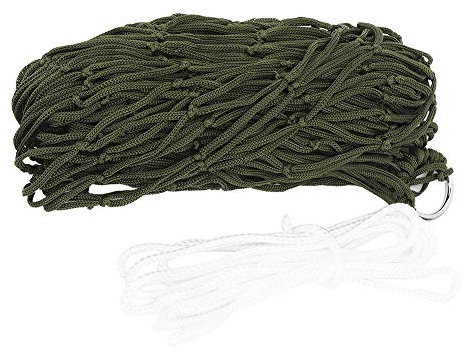 Camping-Hängematte, Hängematten für Draußen, Netz-Hängematte, 200 X 80 cm, Nylon, Outdoor-Netz-Hängematte, Camping, Einzelperson, mit Hängeseil für Outdoor-Garten, Strand,
