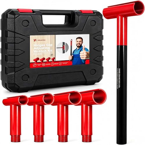 HolaYou Door Hinge Adjustment Tool,Hinge Gap Adjusting Wrench Set for Residential and Commercial Heavy Door,Hinge Repair Wrench for Round Bolt Hinged Doors. | Hinge Gap Adjusting Wrench Set for Pin-and-Barrel Door Hinges (Such as Butt Hinges, Flag Hinges, etc.)