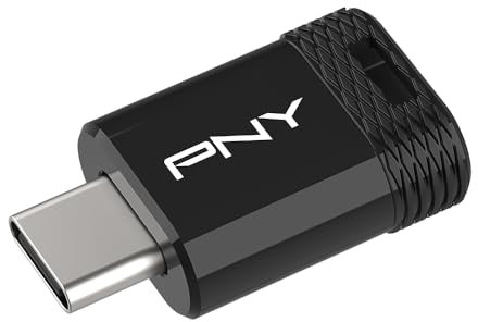 PNY 128GB Elite-X Fit Type-C USB 3.2 Unidad Flash - Rendimiento de Lectura hasta 200 MB/s, Práctico Almacenamiento de Datos Portátil, Diseño Ultracompacto, Conector Type-C