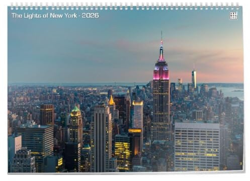 artboxONE Klapp-Kalender 2026 The Lights of New York Klappkalender A2 2026 Städte/New York