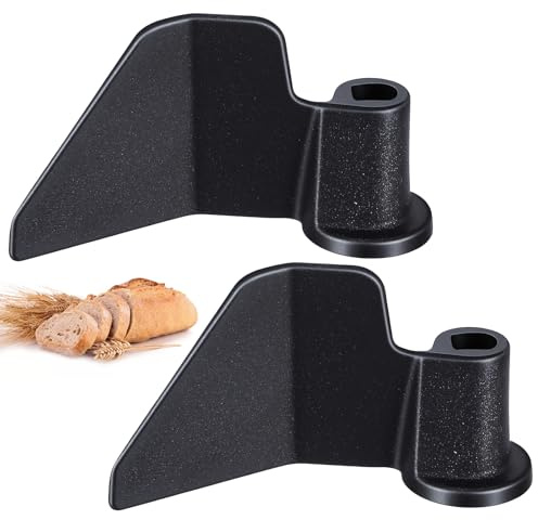 Bread Maker Kneading Paddle - 2Pcs Stainless Steel Kneading Blade for Most Bread Maker Replacement Parts (Black)