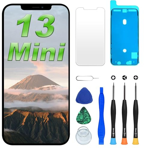 Digi4U LCD for iPhone 13 Mini Screen Replacement, 5.4'' Truetone 3D Touch Small Notch Screen for iPhone 13 Mini Display Digitizer Assembly, with Repair Tool for iPhone LCD