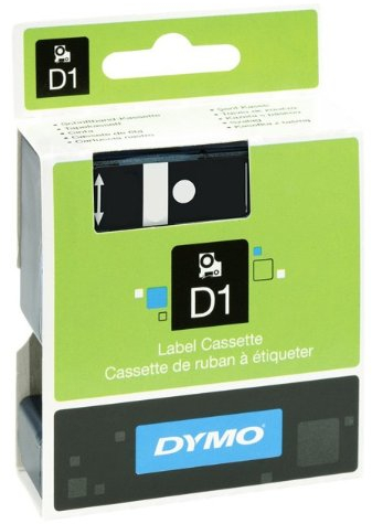 12mm, D1 EXTRA Klebstark für DYMO LabelManager 100 (100 Plus), Schwarz auf Weiss, Beschriftungsband, Schriftband-Kassette für Label Manager 100 (100Plus), Farbband, 5, 5mtr.