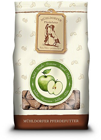 Mühldorfer Leckerli Apfel - 1 kg - Belohnungsfutter - Getrockneten Äpfeln - Leckeries für Pferde und Ponys