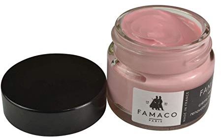 Famaco - Pommadier Famacolor - 15ml - Couleur VIEUX ROSE - Crème Teignante à Fort Pouvoir Couvrant - Rénove et Recolore les Cuirs Abîmés