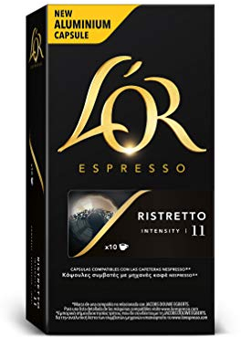 L'Or - Capsule Caffè Espresso Ristretto - Compatibili con Macchine Nespresso® - 50 Capsule in Alluminio - Intensità 11