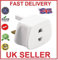 UK 2 Pin To 3 Pin 1A Fuse Adaptor Plug For Shaver/Toothbrush - Fused Included-FREE FAST DELIVERY