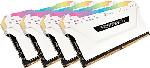 Corsair Vengeance RGB PRO 32 GB (4x8 GB) DDR4 3000MHz C15 XMP 2.0 Kit di Memoria Illuminato RGB LED Entusiasta, Bianca