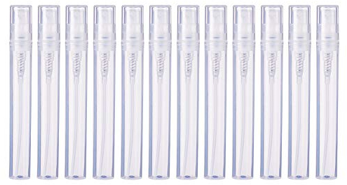 BENECREAT 30 Pack 5ml (0,17 Unzen) nachfullbare & Wiederverwendbare Mist Mini Spray Flaschen Zerstauber Pumpen fur Parfum, Lotion, Reise-Leere Plastikflaschen und klare Pumpenkopfe