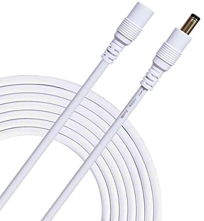 Liwinting 3 metri Cavo di Prolunga DC Maschio a Femmina Cavo di Alimentazione del Connettore 12V 5,5 mm x 2,5 mm per Adattatore di Potenza, Fotocamera CCTV Potenza e più - Bianco