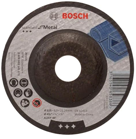 Bosch 1x PRO Metal Longlife Schleifscheibe für kleine Winkelschleifer und X-Lock, M14/22,23 mm (für Stahl, Ø 115 mm, Professional Zubehör Kleiner Winkelschleifer)
