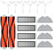 Kit de trapeador de Filtro de Rodillo Lateral para Dreame F9 para XIAOMI MIJIA 1C STYTJ01ZHM Cleaner, 2 cepillos de Rodillo, 6 cepillos Laterales, 4 paños de fregona, 4 filtros