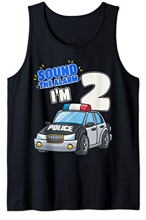 Kinder-Polizeiauto 2 Geburtstag 2 Jahre alt Polizist Offizer Tank Top