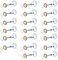 20 Sets Stainless Steel Mirror Screws, 16mm Mirror Nails with Decorative Caps, Brass Mirror Covers Hardware and Rubber Washer for Mirrors, Furniture Fittings, Bath Plates, Tables, Wardrobes, Glass