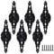 HOME MASTER HARDWARE Lot de 6 charnières de portail en bois pour clôtures en bois robustes de 20,3 cm, finition noire avec vis