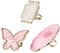 Lurrose 3 Pcs Resin Marble Nail Art Palette Nail Mixing Palette Gel Polish Mixing Trays Nail Holder with Adjustable Finger Ring for Manicure Cosmetic Tools Style 2