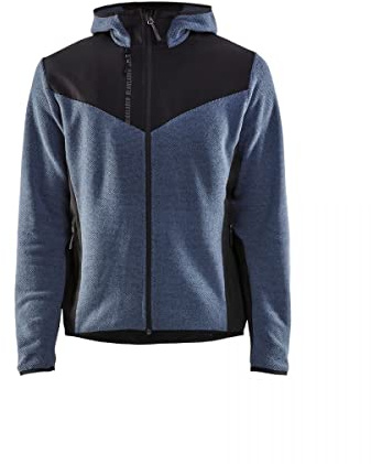 BLÅKLÄDER Blaklader Strickjacke mit Softshell 5940-2536 - Größe XL - Taubblau/Dunkelblau