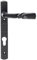 PAIR Ornate Twisted Lever on Narrow Euro Backplate - 220 x 28mm - Black Antique | Front Door Lever on Backplate Door Handle - Traditional Interior/Exterior Handle - Front and Back Door Hardware Set