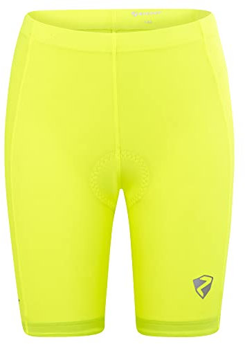 Ziener Unisex Kinder Nimo X-function Fahrrad-Tight/Rad-Hose - Mountainbike/Rennrad Atmungsaktiv|schnelltrocknend|gepolstert, Poison Yellow, 176 EU