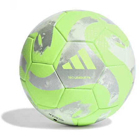 adidas Unisex Ball (Thermal-Bonding) Tiro League Thermally Bonded Football, Solar Green/Silver Met./White, HZ1296, 4