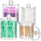 Qtip Halter Spender – 284 ml, 340 ml, transparente Kunststoff-Apothekergläser-Set – WC-Badezimmer-Make-up-Organizer Behälter für Zahnseide, Wattebällchen, Wattestäbchen, Haargummis, Badesalz