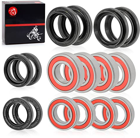 MOTO1988 Front Rear Wheel Bearing Seals Kits 2005-2013 for Yamaha Rhino 450 660 700 YXR450 YXR660 YXR700