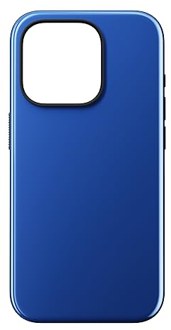 NOMAD Sport Case für iPhone 15 Pro | Hülle aus Polycarbonat mit TPE-Bumper | mit glänzender PET-Beschichtung | MagSafe-kompatibel | Super Blue