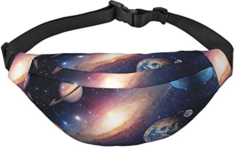 Flower Paris Eiffelturm Bauchtasche für Herren und Damen, Crossbody-Taillentasche, große Umhängetasche, mit verstellbaren Gürteln, Universum Galaxie Weltall, Einheitsgröße